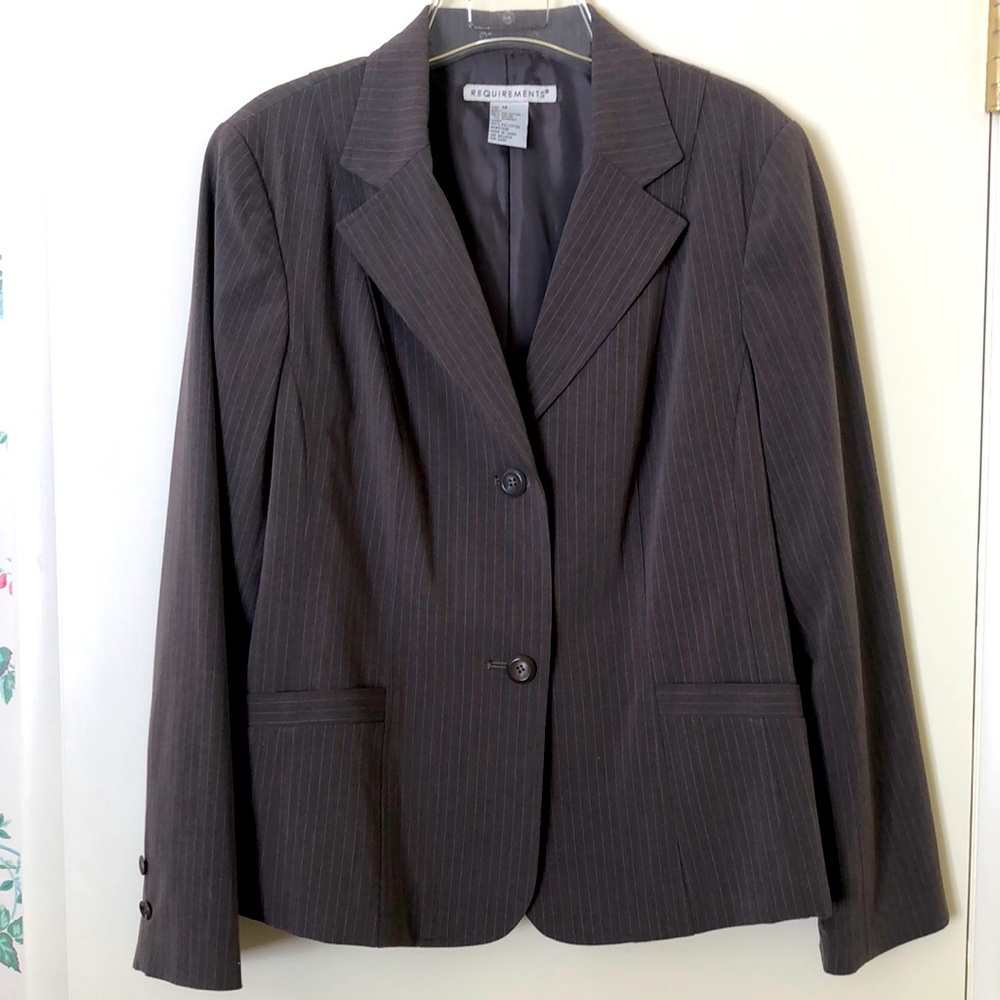 Requirements pin striped blazer size 14